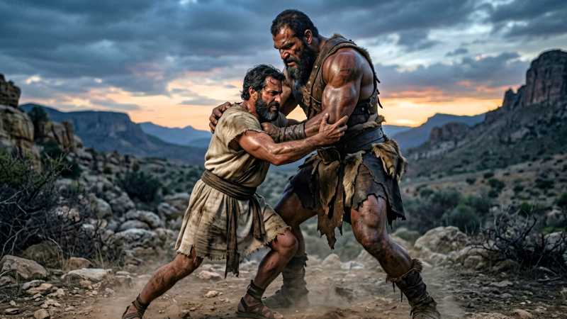 Jacob Wrestles With a Nephilim 'god'